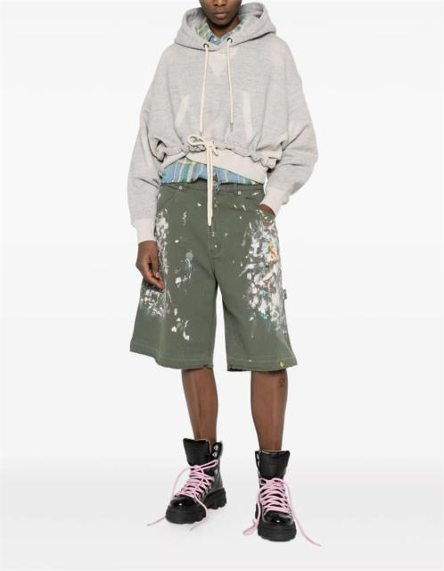 1:1 Top Quality Gallery Dept Paint Splatter Carpenter Work Shorts