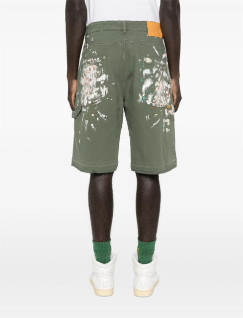 1:1 Top Quality Gallery Dept Paint Splatter Carpenter Work Shorts
