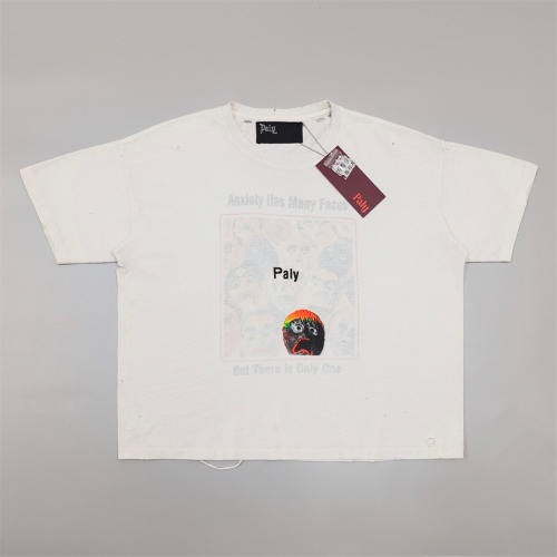1:1 Top Quality Paly Hollywood Anxiety Has Many Faces Raw Distressed T-shirt