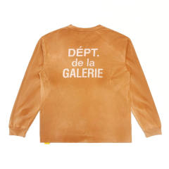 1:1 Top Quality Gallery Dept DÉPT. de la GALERIE Dual Front Back Text Fade Wash Long Sleeve T-shirt