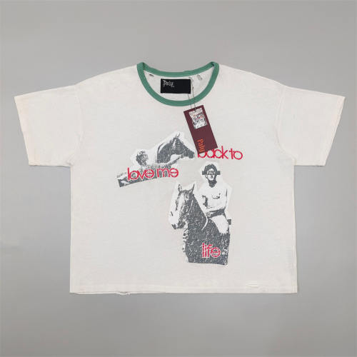 1:1 Top Quality Paly Hollywood Love Me Back To Life Western Horse Photo T-shirt
