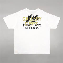 1:1 Top Quality Funky Ass Records Dual Front Back Print White Short Sleeve T-shirt