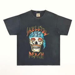 1:1 Top Quality Skeleton Beach Bandana Skull Front Art That Kills T-shirt