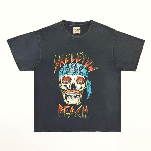 1:1 Top Quality Skeleton Beach Bandana Skull Front Art That Kills T-shirt