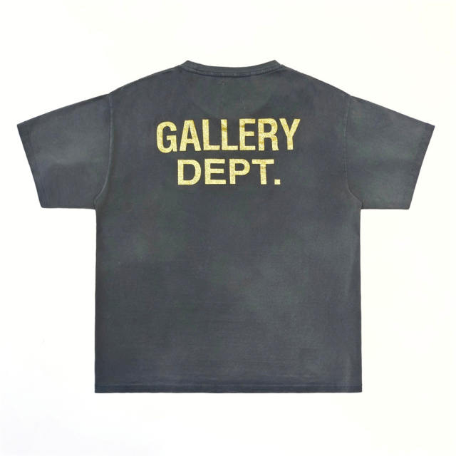 1:1 Top Quality Gallery Dept Art That Kills Dual Front Back Print Washed Vintage Grey Short Sleeve T-shirt