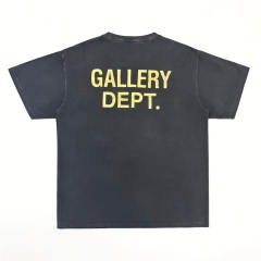 1:1 Top Quality Gallery Dept Art That Kills Castle Graphic Dual Front Back Print Washed Black Short Sleeve T-shirt