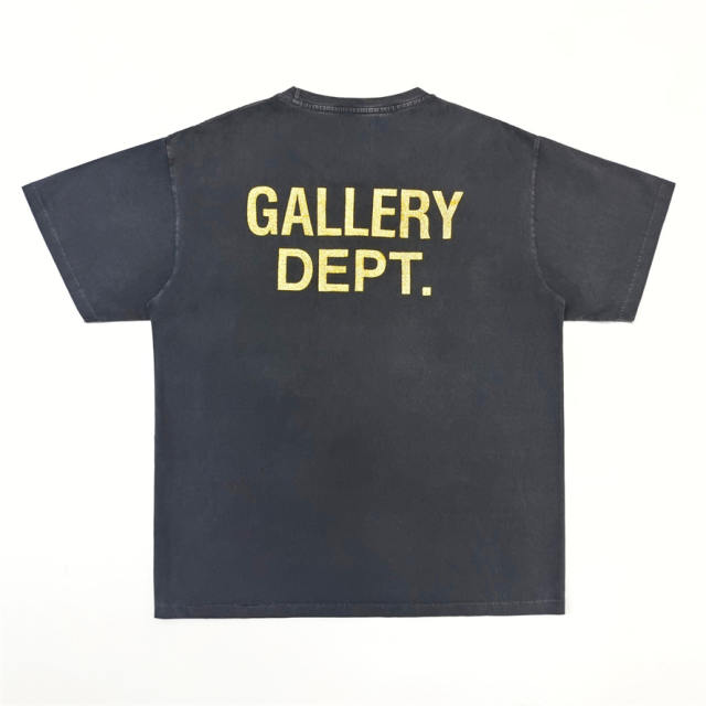 1:1 Top Quality Gallery Dept Art That Kills Castle Graphic Dual Front Back Print Washed Black Short Sleeve T-shirt