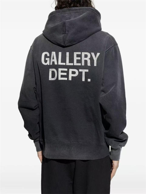 1:1 Quality Gallery Dept Paint Splatter Fade Wash Hoodie Dual Print Drawstring Pullover Sweatshirt