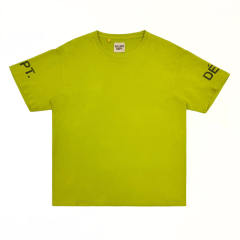 1:1 Top Quality DÉPT. de la GALERIE Solid Lime Green Dual Sleeve Back Print Short Sleeve T-shirt
