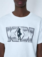 1:1 Top Quality Funky Ass Records Dual Front Back Print White Short Sleeve T-shirt