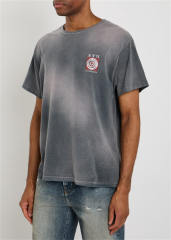 1:1 Top Quality Gallery Dept Wisdom Circle Front & Two-Tone Layer Logo Back Print Raw Hem Short Sleeve T-shirt