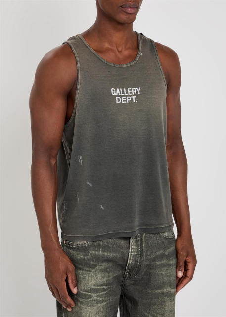 1:1 Top Quality Gallery Dept Paint Splatter Distressed Gradient Wash Tank Top