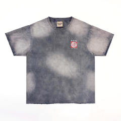 1:1 Top Quality Gallery Dept Wisdom Circle Front & Two-Tone Layer Logo Back Print Raw Hem Short Sleeve T-shirt