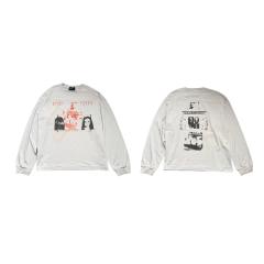ERD nfants Riches Déprimés Red Overlay Portrait Long Sleeve Tee