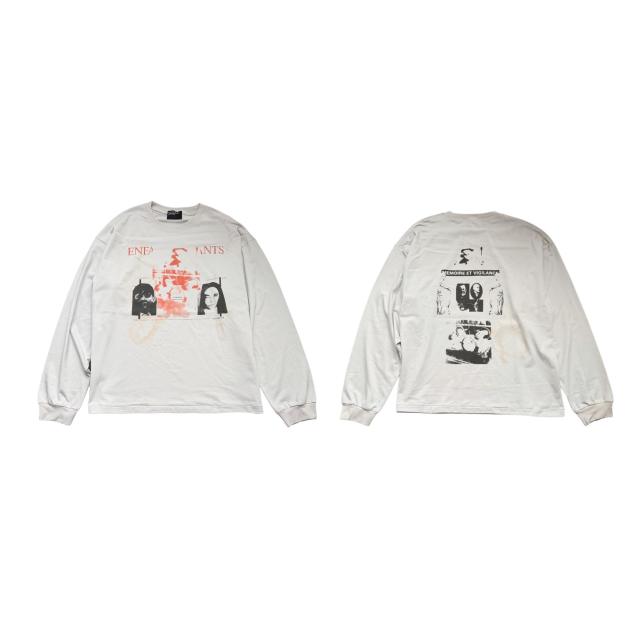 ERD nfants Riches Déprimés Red Overlay Portrait Long Sleeve Tee