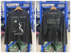 ERD Albert Speer Vintage Architect Double Print Washed Black Long Sleeve Tee