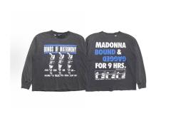 ERD Enfants Riches Déprimés Bonds of Matrimony Madonna Vintage Tabloid Distressed Washed Black Long Sleeve Tee
