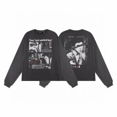 ERD Teen Just Wanted Love Vintage Washed Black Long Sleeve Tee