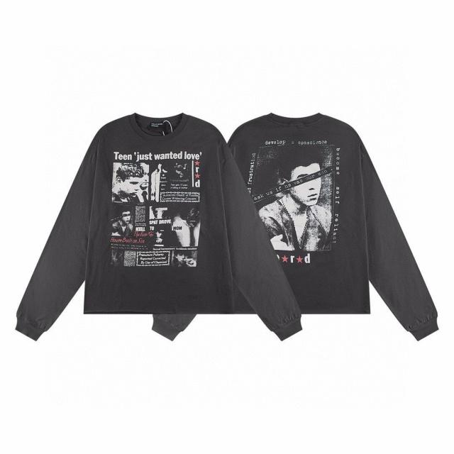 ERD Teen Just Wanted Love Vintage Washed Black Long Sleeve Tee