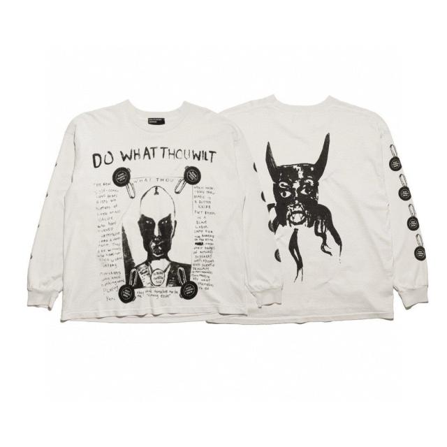 ERD Enfants Riches Déprimés Do What Thou Wilt Occult Devil Portrait Dual Print Long Sleeve Tee