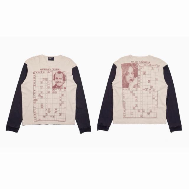 ERD Soviet Vintage Russian Character Chart Two-tone Raglan Long Sleeve T-shirt