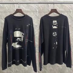 ERD Vintage Scientific Chart Dual Print Washed Black Long Sleeve T-shirt