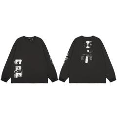 ERD Enfants Riches Déprimés Fragmented Film Negative Dual Print Solid Black Long Sleeve Tee