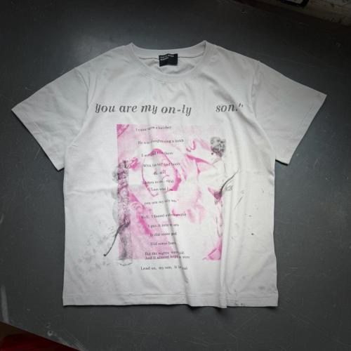 ERD Enfants Riches Déprimés "You Are My Only Son" Pink Biblical Lyric Dual Print Vintage Sleeve Tee
