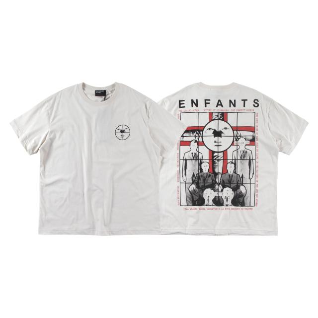ERD Enfants Riches Déprimés Cross Target Grid Portrait Double Sided Print Tee