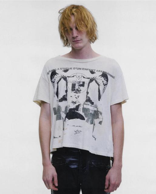 ERD Enfants Riches Déprimés French Abandoned Child Statue Dual Print Vintage Short Sleeve Tee