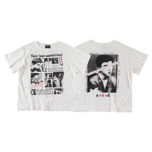ERD Enfants Riches Déprimés Teen Just Wanted Love Double Sided Newspaper Tee