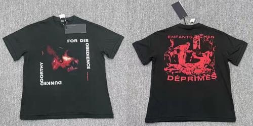 ERD Enfants Riches Déprimés Double Sided Red Classical Mural Grunge Black T-Shirt