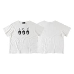 ERD Enfants Riches Déprimés Triple Portrait Cropped Off White Grunge Tee