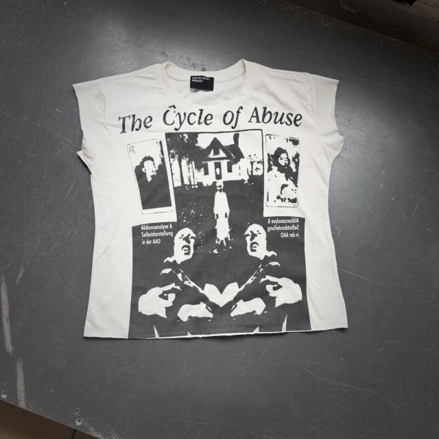ERD Enfants Riches Déprimés The Cycle of Abuse Sleeveless Cropped Distressed Tank Top