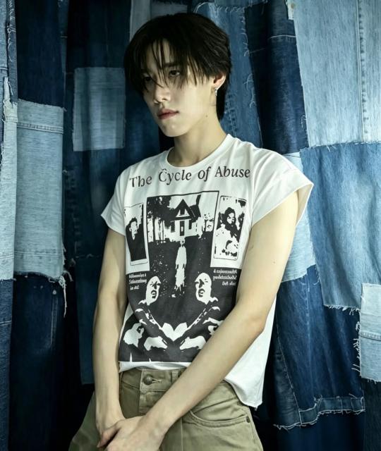 ERD Enfants Riches Déprimés The Cycle of Abuse Distressed Raw Cut Sleeveless Crop Tank