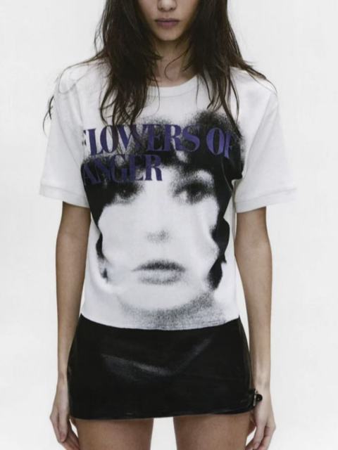 ERD Enfants Riches Déprimés Flowers Of Anger Faded Portrait Off White Vintage T-Shirt