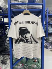 ERD Enfants Riches Déprimés Flowers Of Anger Faded Portrait Off White Vintage T-Shirt