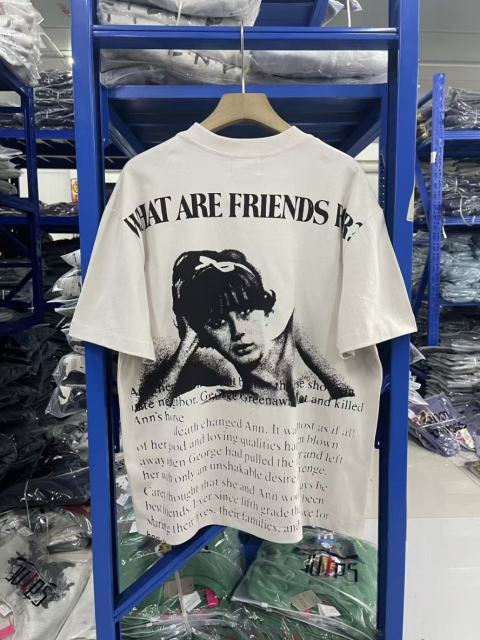 ERD Enfants Riches Déprimés Flowers Of Anger Faded Portrait Off White Vintage T-Shirt