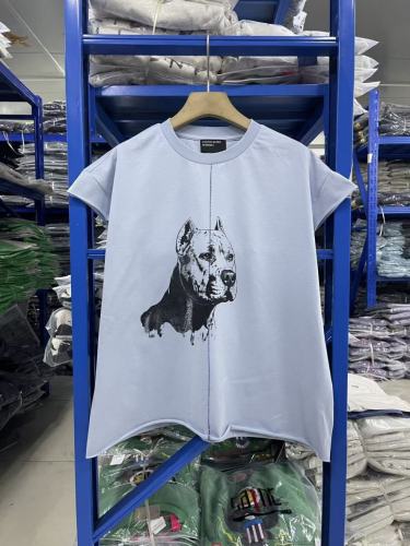ERD Enfants Riches Déprimés Pitbull Dog Print Light Blue Sleeveless Cutoff Tank Top