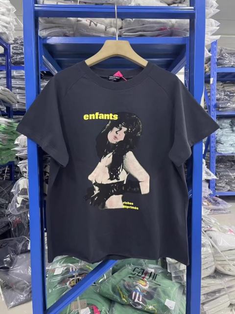 ERD Enfants Riches Déprimés Woman Portrait Raglan Sleeve Vintage Black Tee