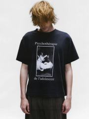 ERD Enfants Riches Déprimés Psychothérapie de l'adolescent French Text Portrait Washed Black Tee
