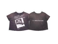 ERD Enfants Riches Déprimés Minimal Art Punk ERD Spanish Architect Text Boxy Crop T Shirt