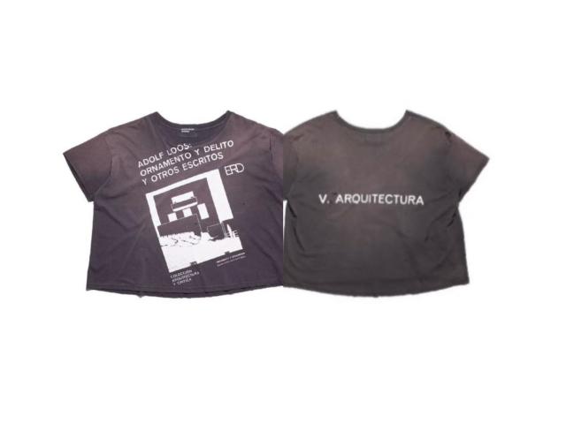 ERD Enfants Riches Déprimés Minimal Art Punk ERD Spanish Architect Text Boxy Crop T Shirt