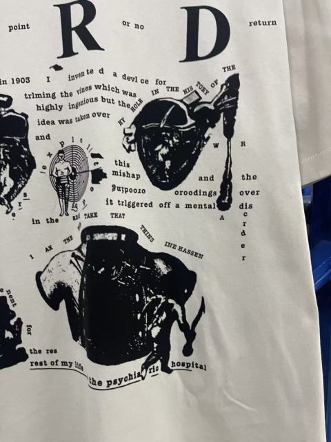 ERD Enfants Riches Déprimés My Role In The War Back Large Circle Print Vintage Off White Tee