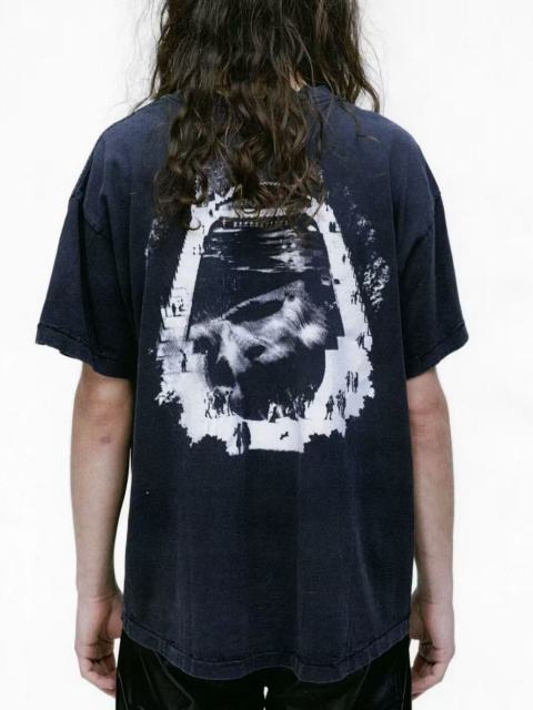 ERD Enfants Riches Déprimés Broken Figure Quote Text Vintage Acid Black T-Shirt