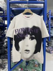 ERD Enfants Riches Déprimés Flowers Of Anger Faded Portrait Off White Vintage T-Shirt