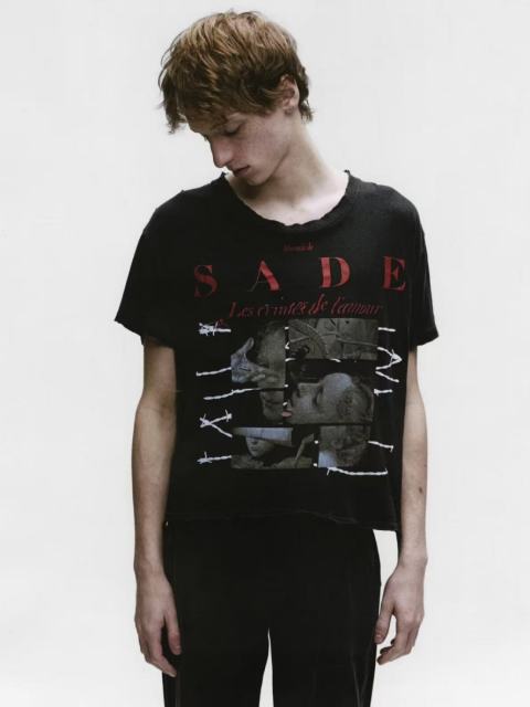 ERD Enfants Riches Déprimés Marquis de SADE Barbed Wire Vintage Acid Black T-Shirt
