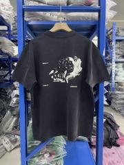ERD Enfants Riches Déprimés Vintage French Blue Text Old Photo Acid Black T-Shirt