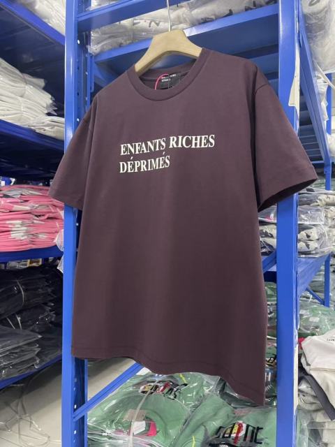 ERD Enfants Riches Déprimés Classic Logo Burgundy Vintage T-Shirt