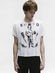ERD Enfants Riches Déprimés Reminiscin Vintage Washed Black Figure Quote Graphic T-Shirt